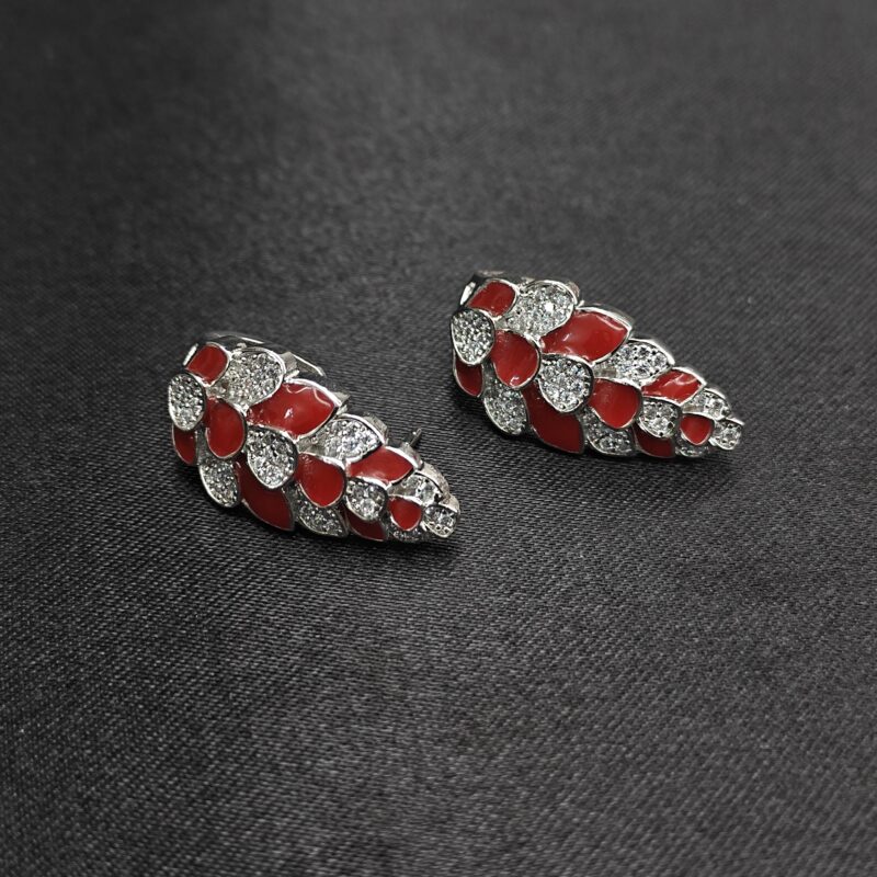 Crimson Cascade Earrings