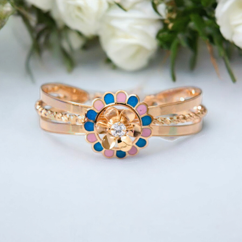 Exquisite Rose Gold Floral Bracelet