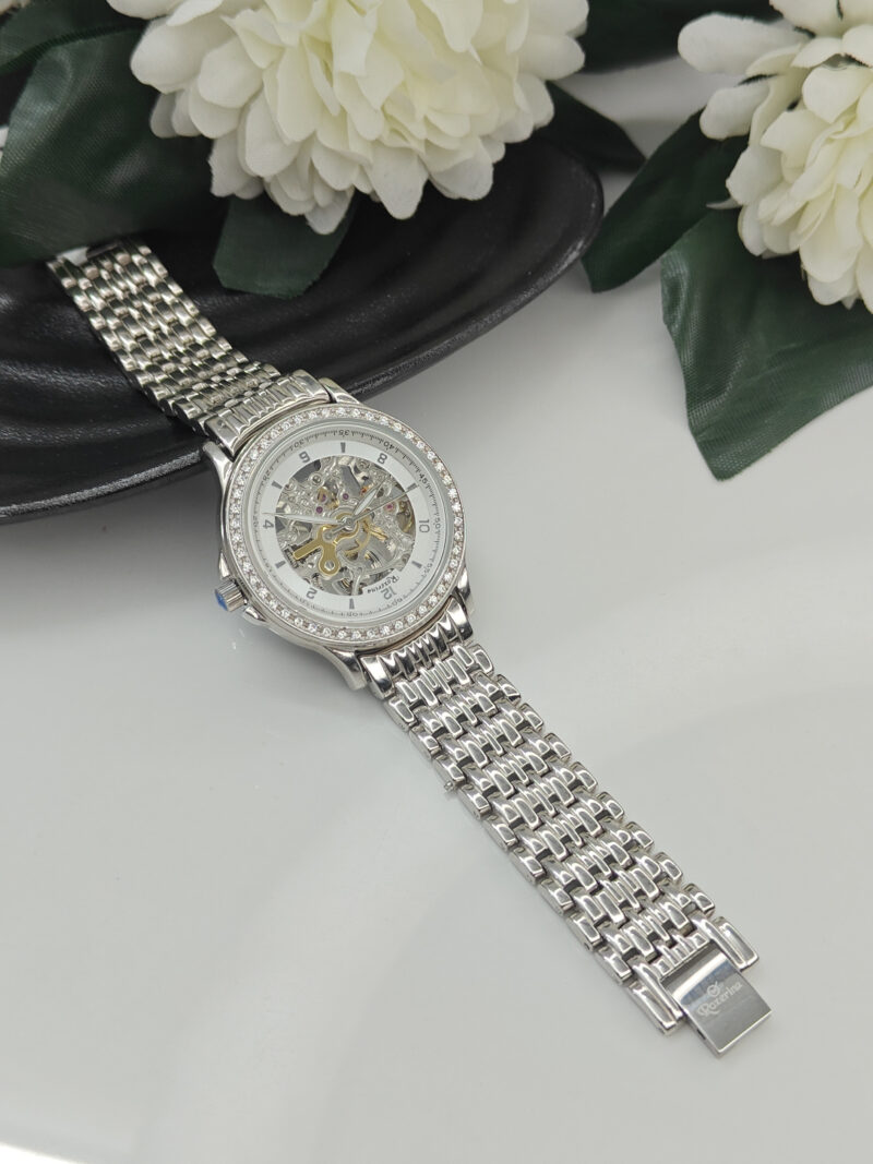 Skeleton Silver Watch