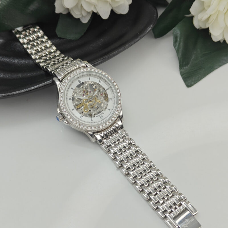 Skeleton Silver Watch