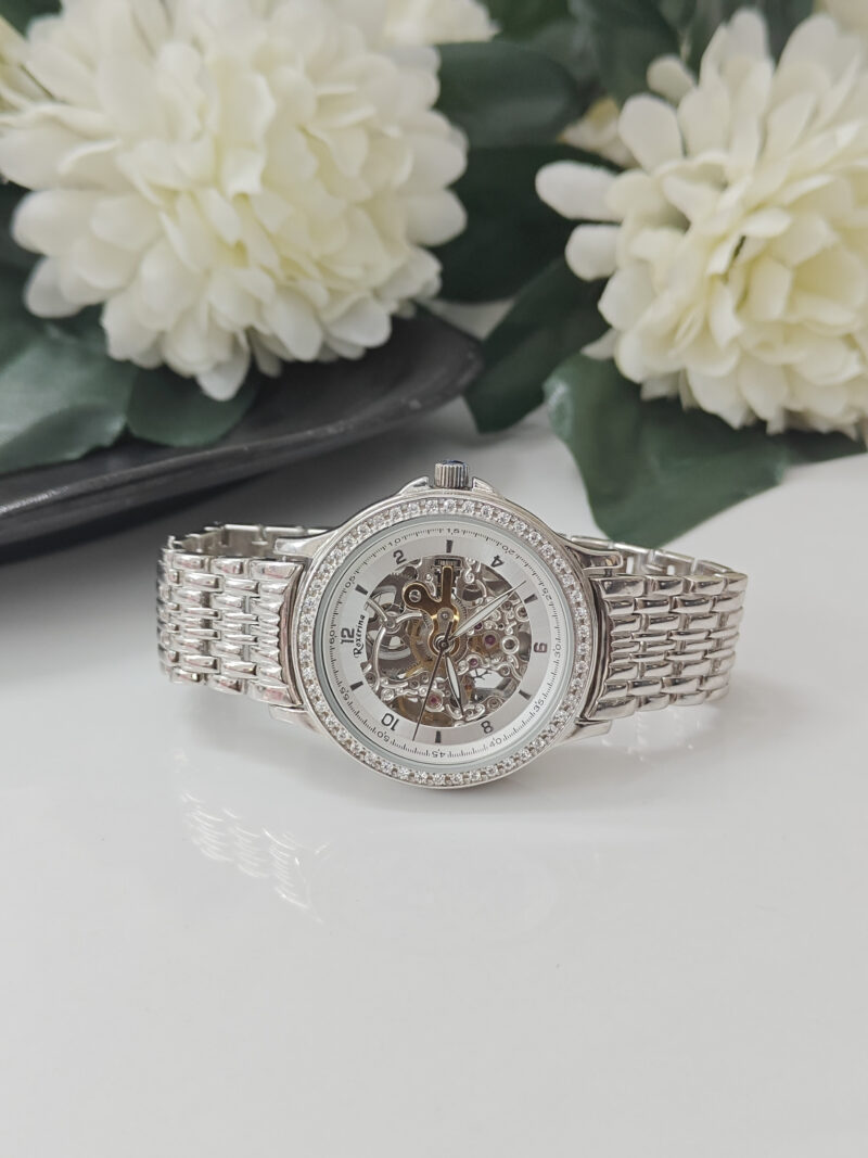 Skeleton Silver Watch