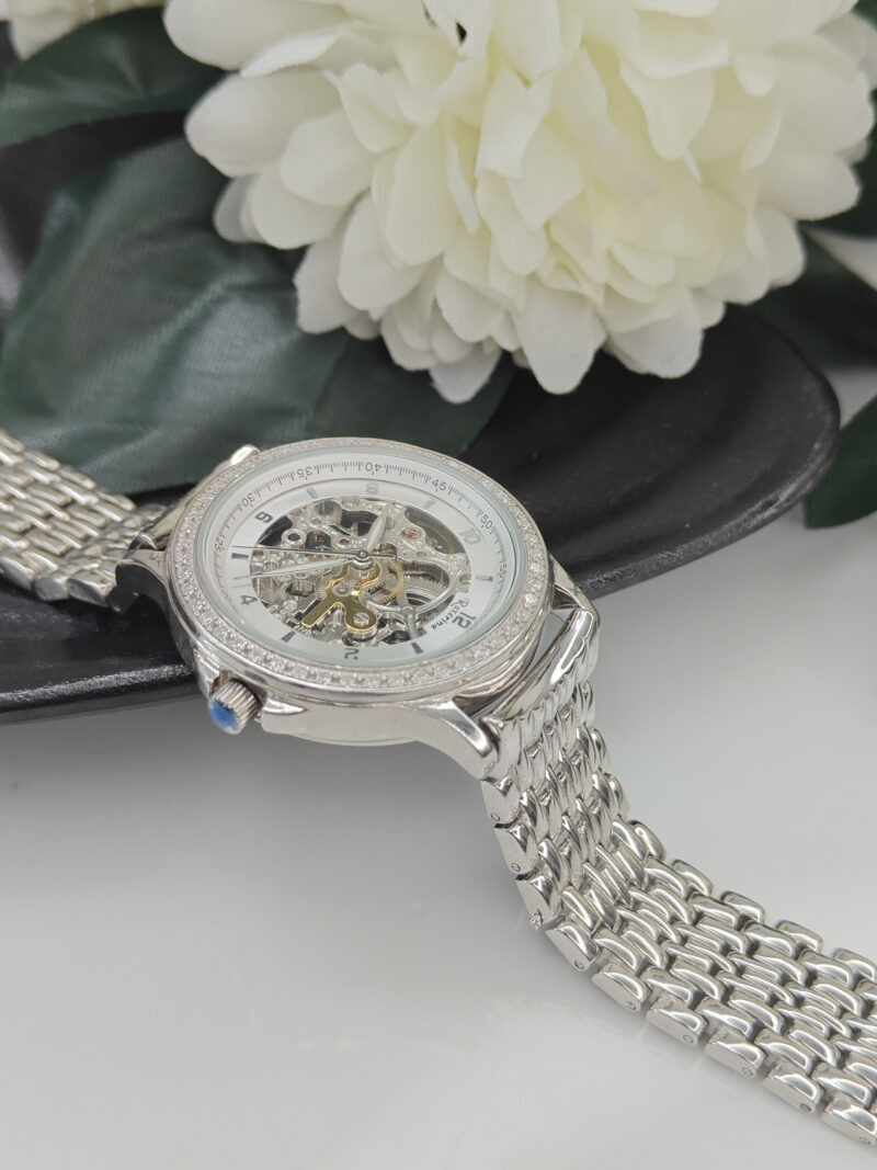 Skeleton Silver Watch
