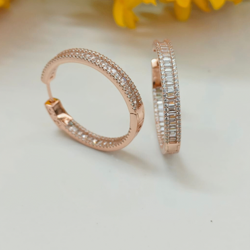 Sparkle Pave Hoops