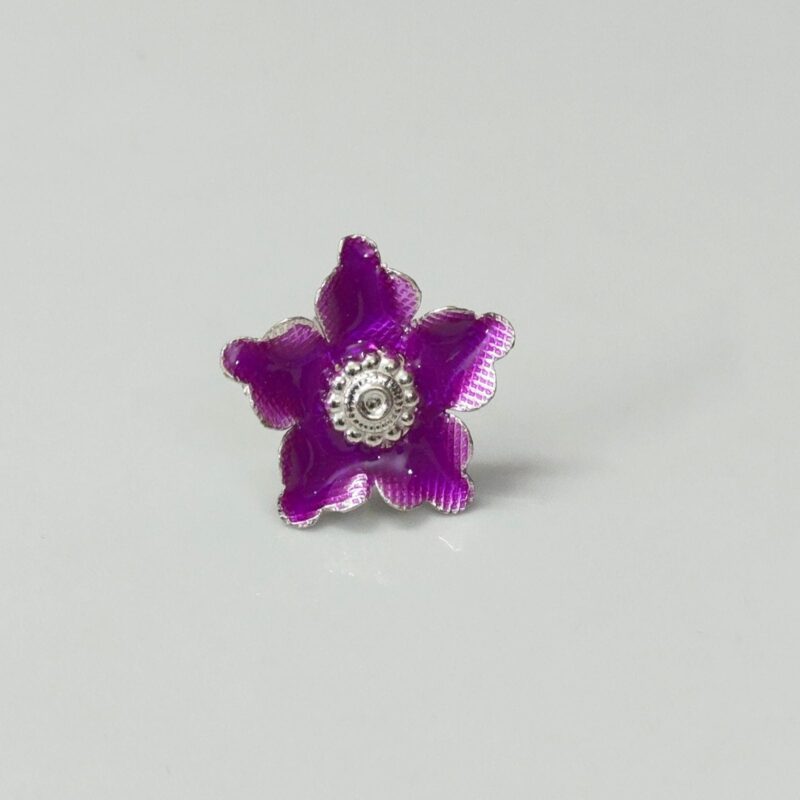 Sacred Violet Silver Puja Flower