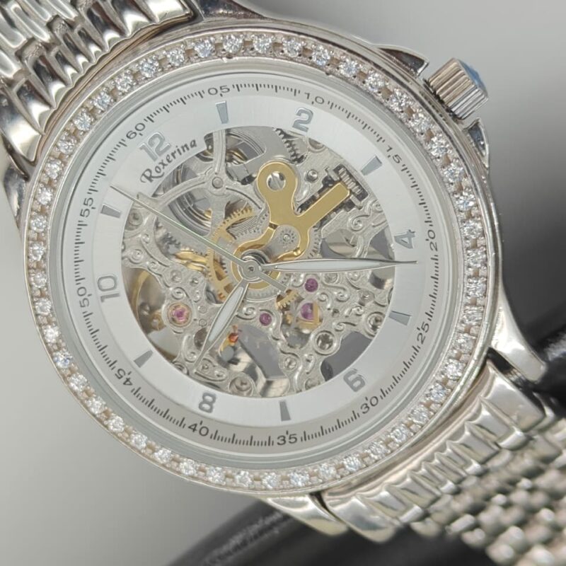 Skeleton Silver Watch