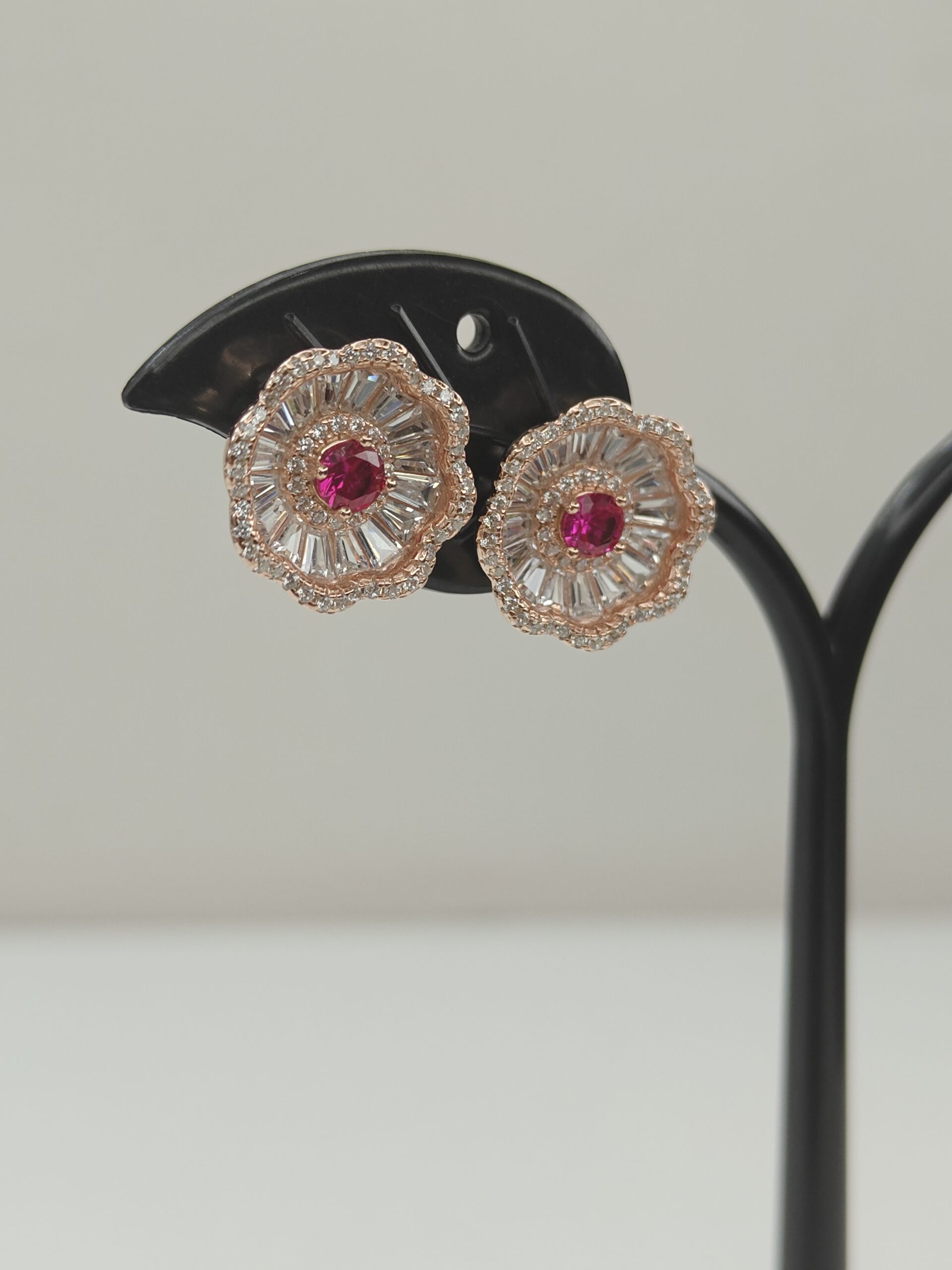 Ruby Blossom Earrings