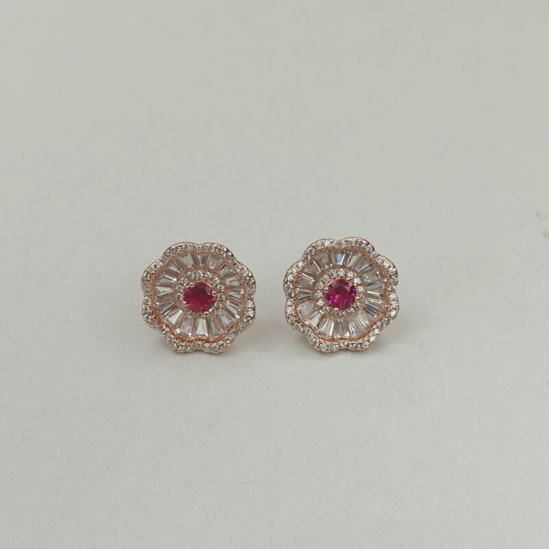 Ruby Blossom Earrings