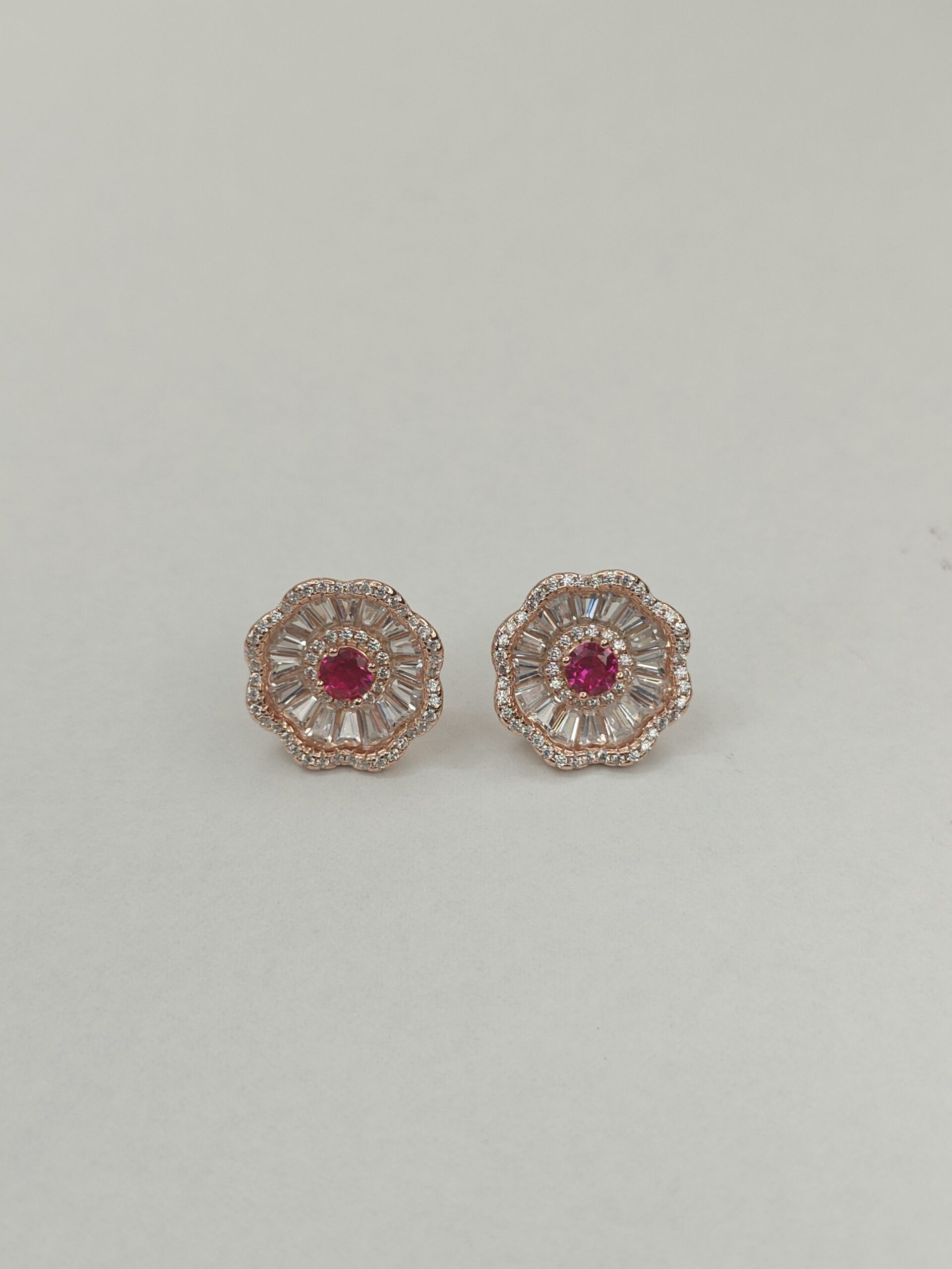 Ruby Blossom Earrings