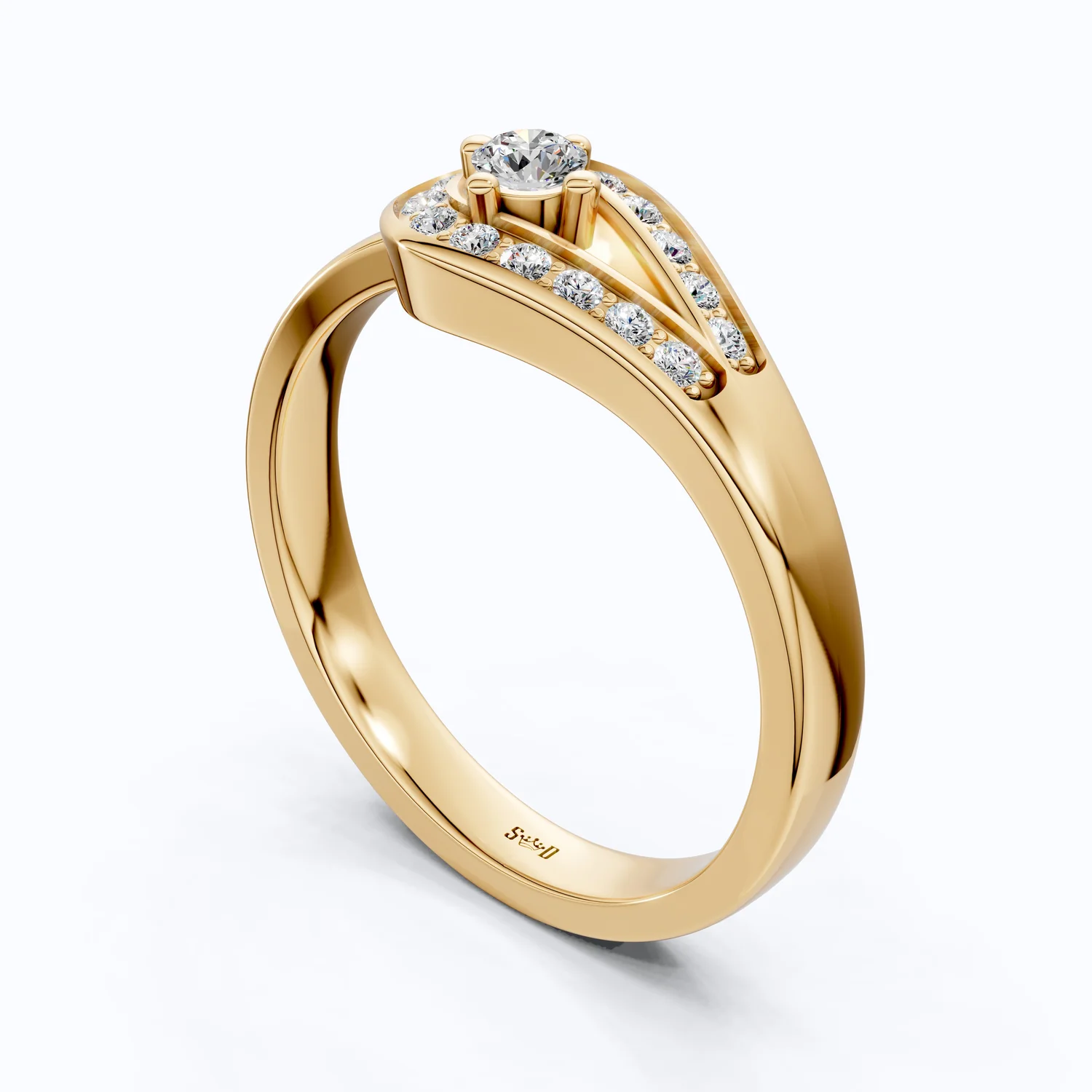 Halo Solitaire Wedding Ring