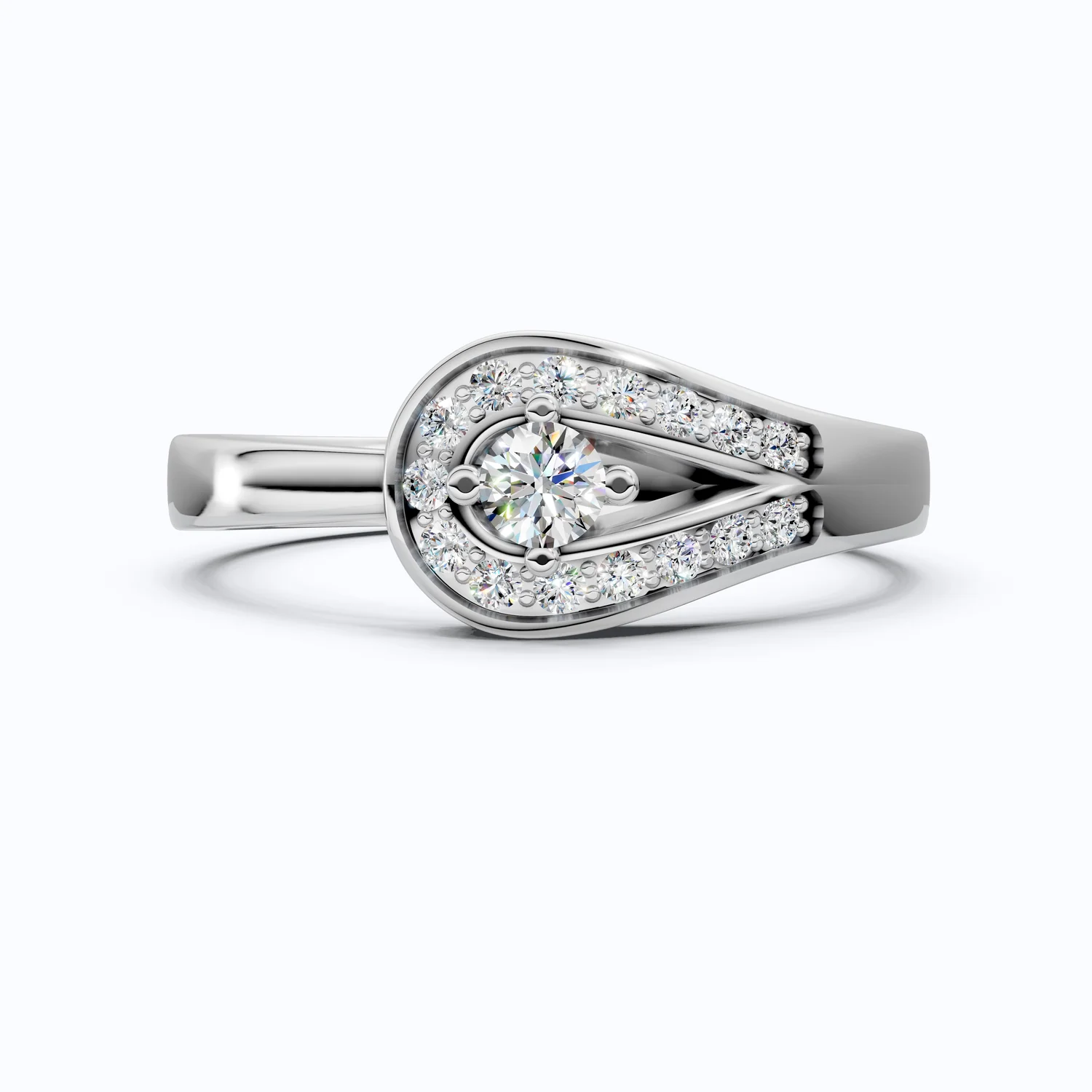 Halo Solitaire Wedding Ring