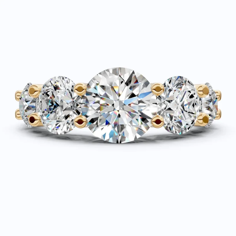 Seven Stone Graduated Prong Set Eternity Wedding Band