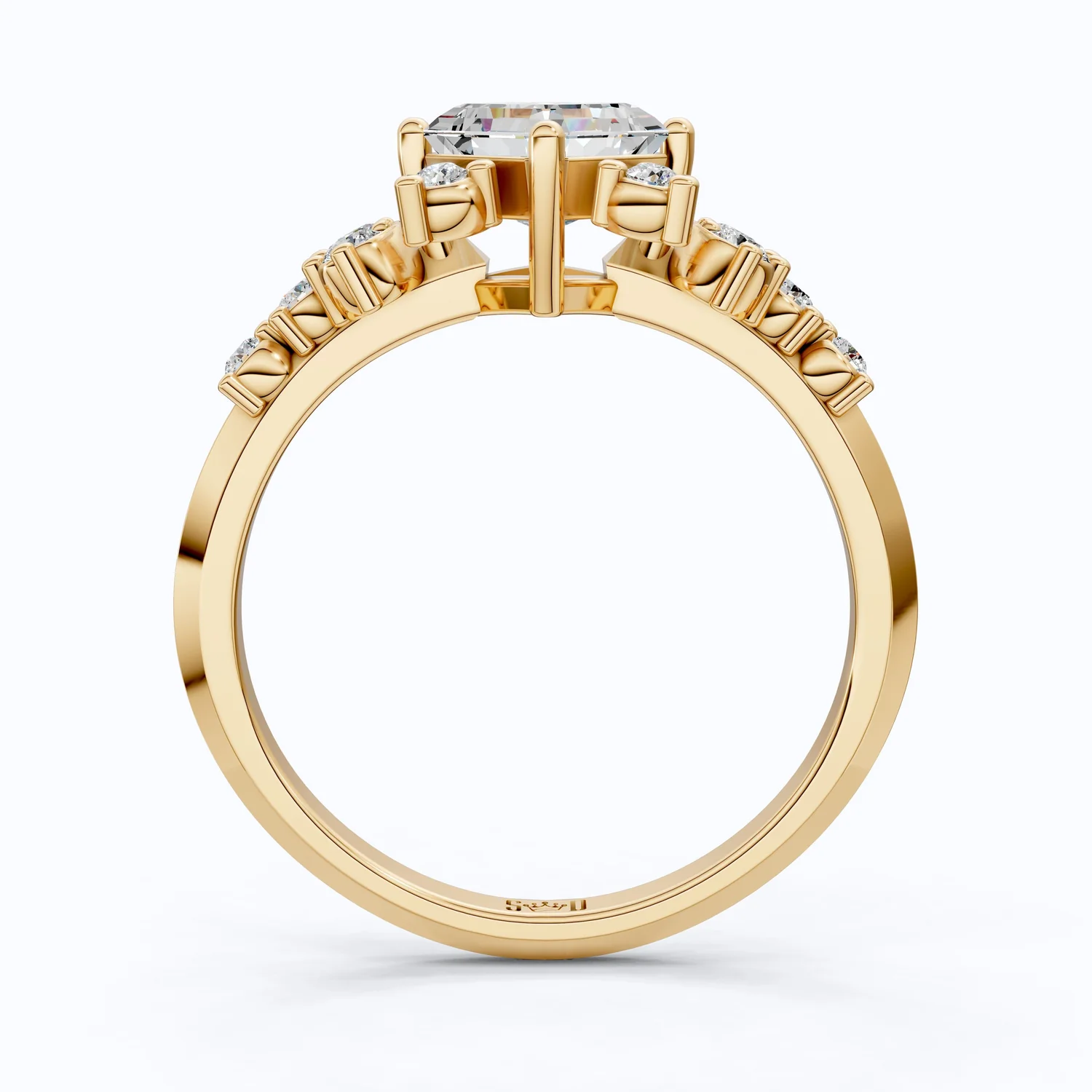 Unique Halo Cluster Engagement Ring