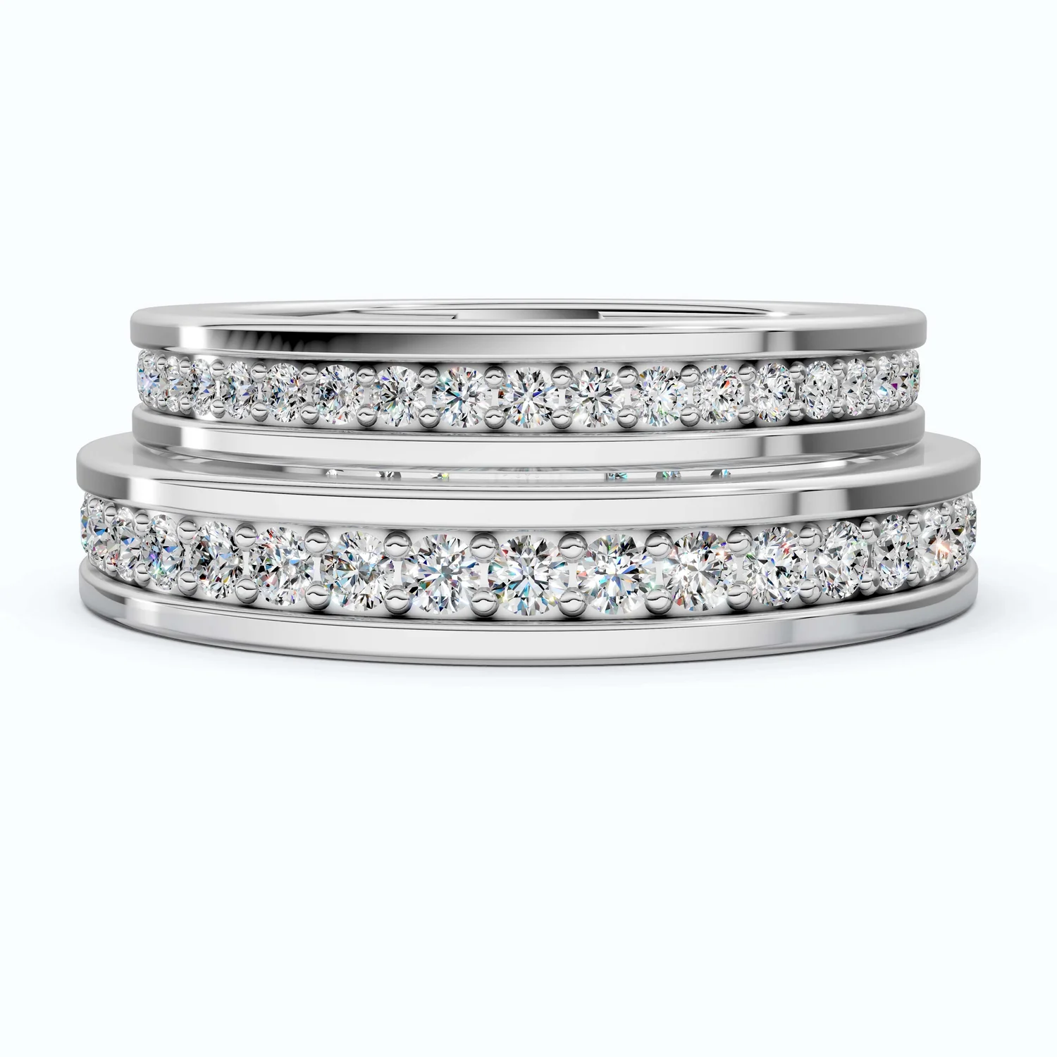 Classic Eternity Channel Set Couple Rings