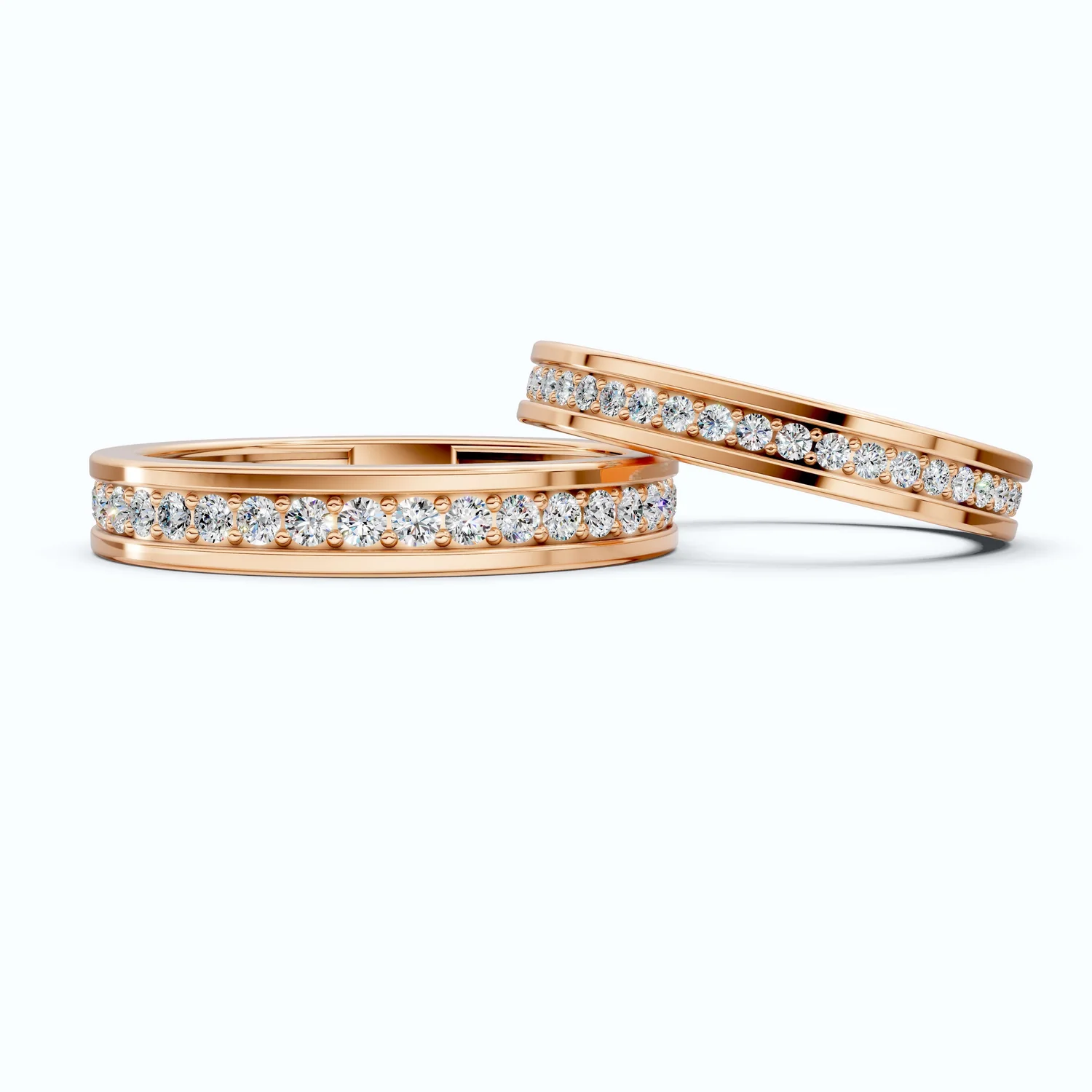 Classic Eternity Channel Set Couple Rings