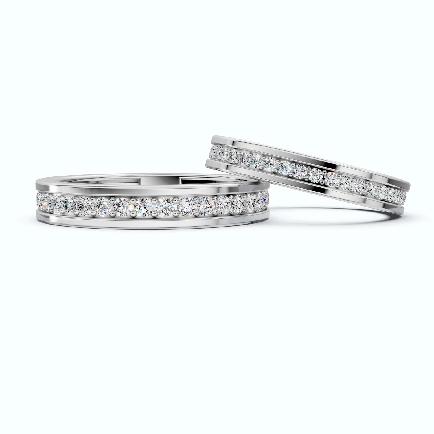Classic Eternity Channel Set Couple Rings